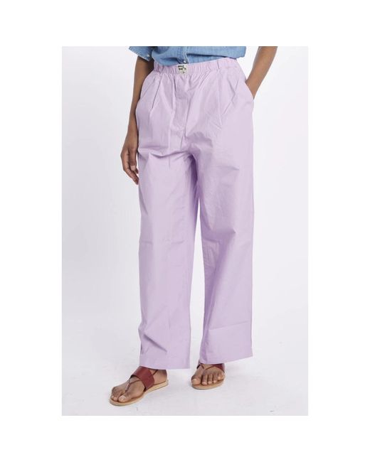 Bellerose Purple Straight Trousers