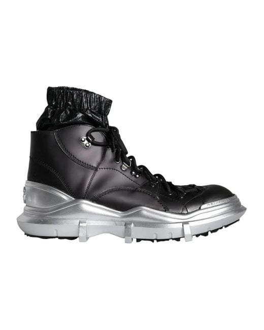 Dolce & Gabbana Black Lace-Up Boots for men
