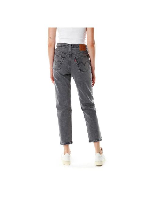 Levi's Jeans ,Grijs ,Katoen Cropped Jeans in het Blue