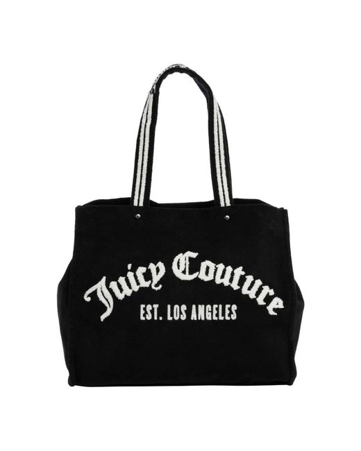 Juicy Couture Black Iris towelling tote bag