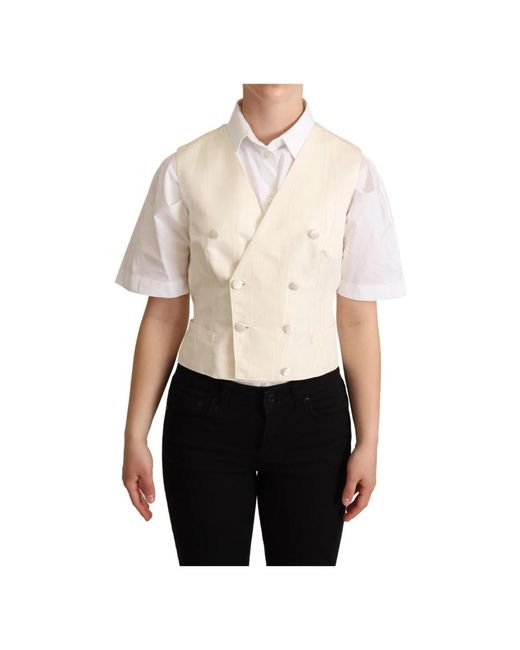 Dolce & Gabbana White Vests