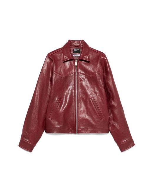 Enfants Riches Deprimes Red Leather Jackets for men