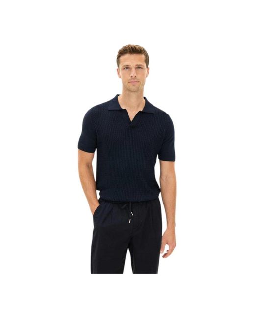 Oscar Jacobson Blue Polo Shirts for men