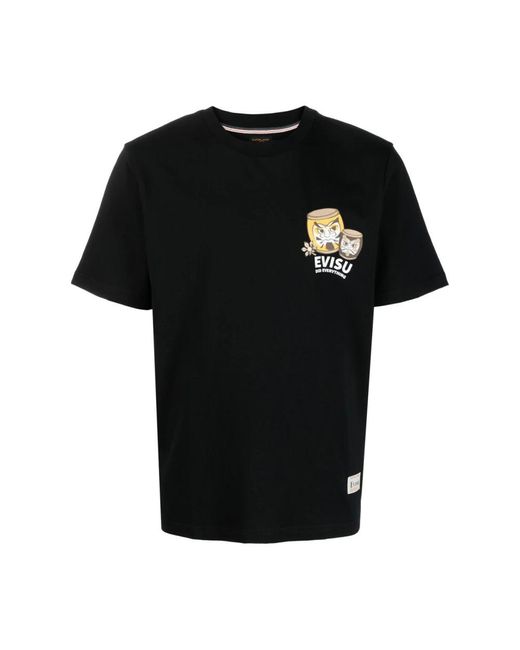 Evisu Black T-Shirts for men