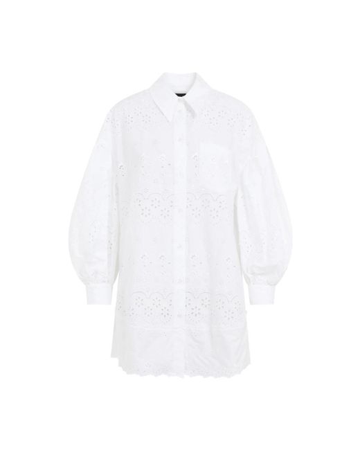Drop signature short sleeves shirt dress di Simone Rocha in White