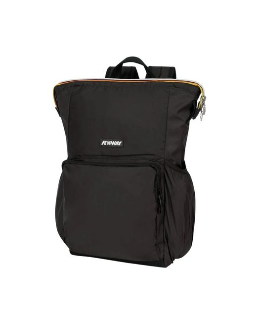 K-Way Black Backpacks for men