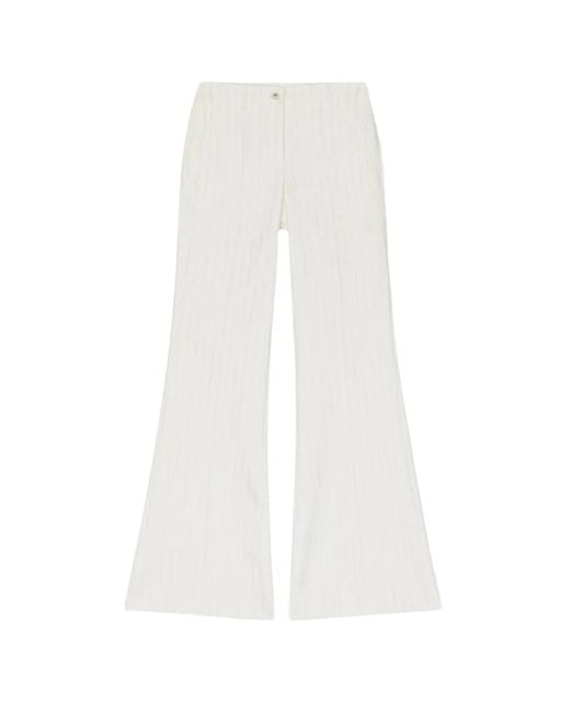 Pantaloni a righe svasati di Golden Goose Deluxe Brand in White