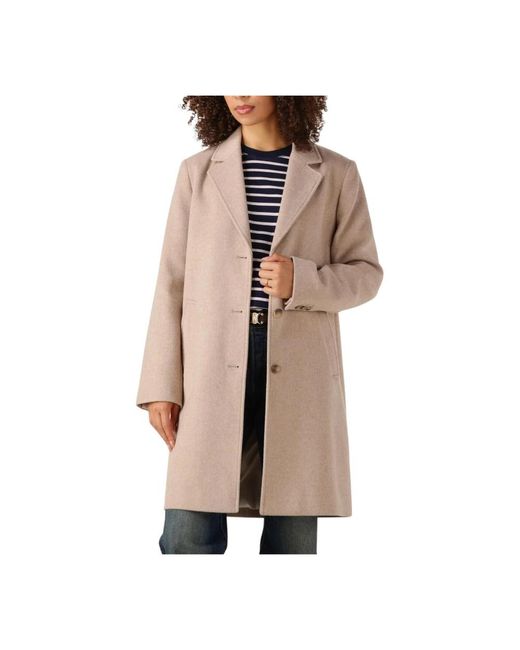 SELECTED Single-Breasted Coats in het Natural