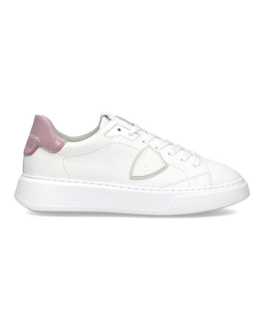 Philippe Model Schoenen ,Wit ,Katoen Temple Tennis in het White
