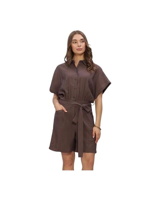 Minus Msjulia Playsuit in het Brown