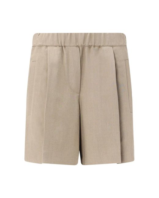 Brunello Cucinelli Natural Short Shorts