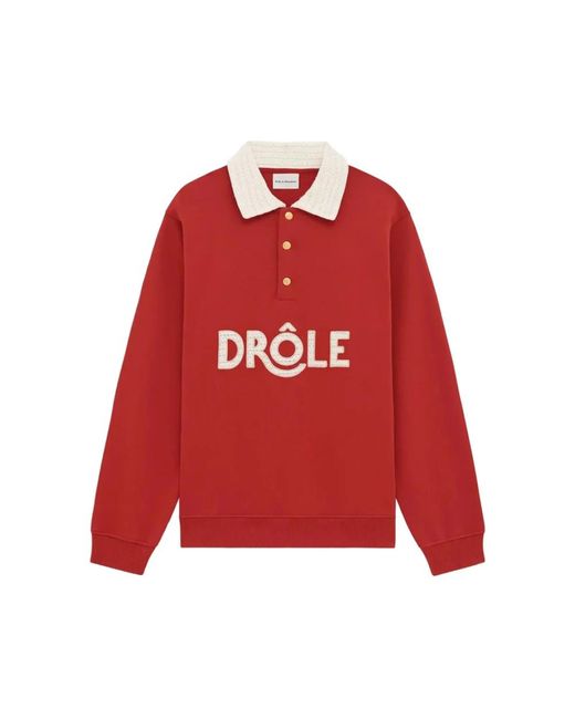 Drole de Monsieur Red Polo Shirts for men
