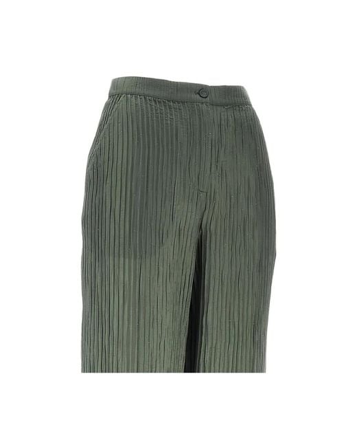 Emporio Armani Green Wide Trousers