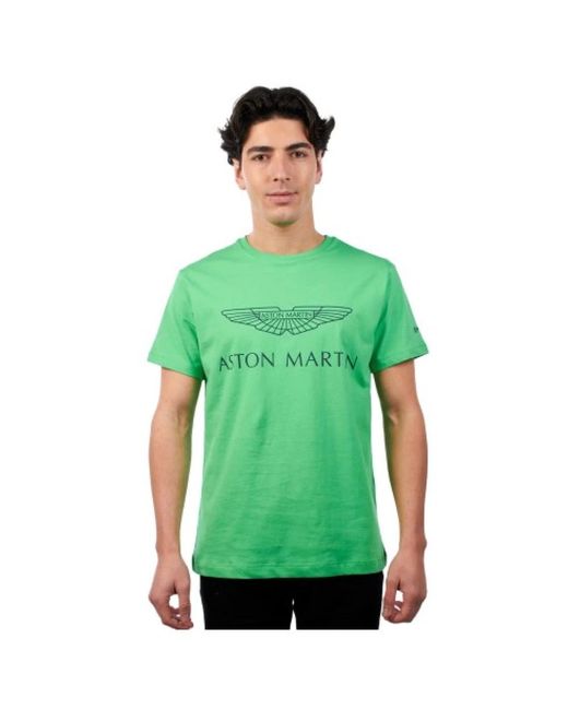 Hackett T-shirt aus baumwolle in Green für Herren