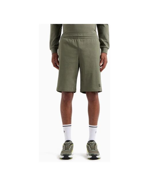 EA7 Green Casual Shorts for men