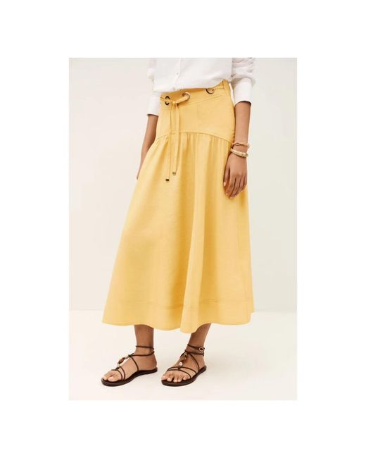 Midi Skirts Ba&sh de color Yellow
