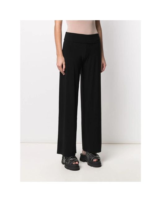 Norma Kamali Black Straight Trousers
