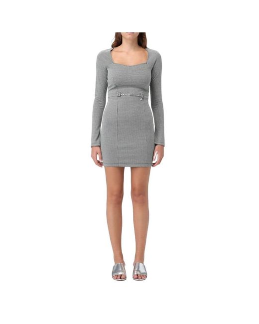 Patrizia Pepe Gray Short Dresses