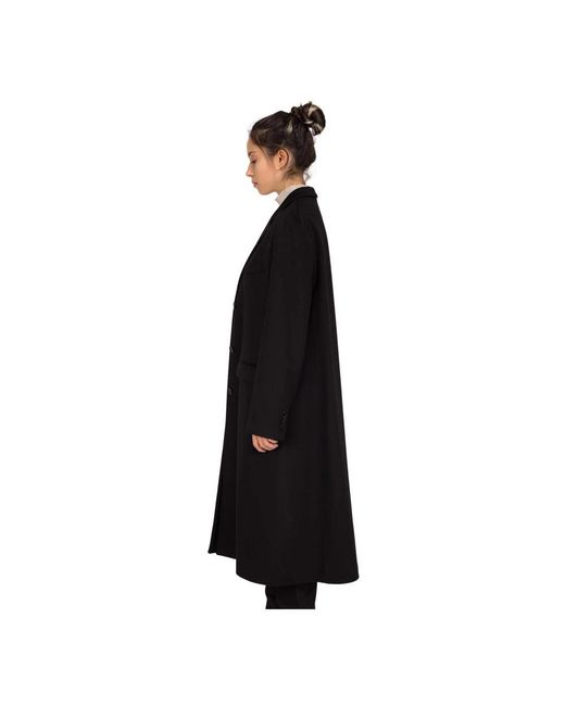 Aspesi Truien & Vesten ,Zwart ,Kasjmier Cashmere Trapeze Jas in het Black