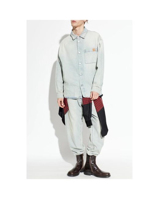 DARKPARK Blue Loose-Fit Jeans for men