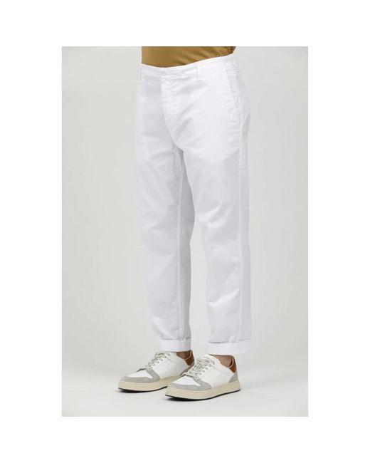 Dondup Gray Cropped Trousers for men
