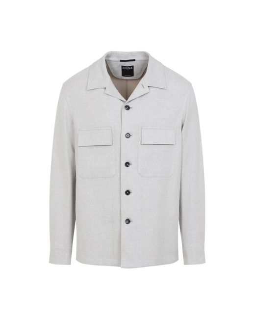 Zegna Gray Casual Shirts for men