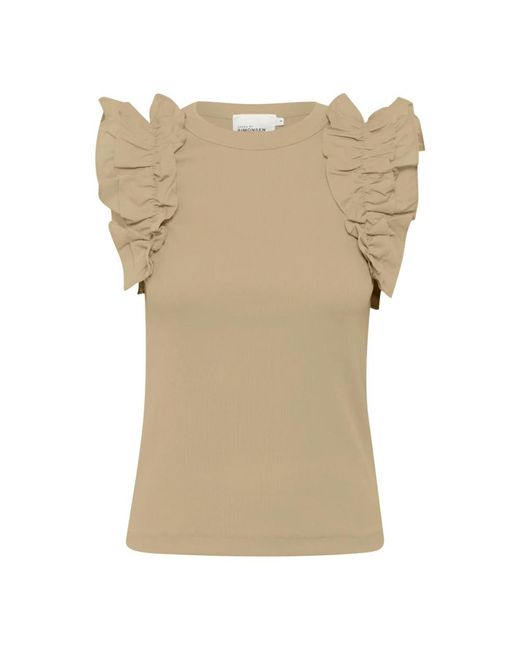 Karen By Simonsen Sleeveless Tops in het Natural