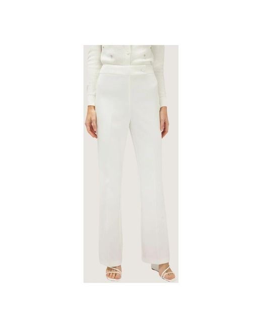 Straight Trousers di mötivi in White
