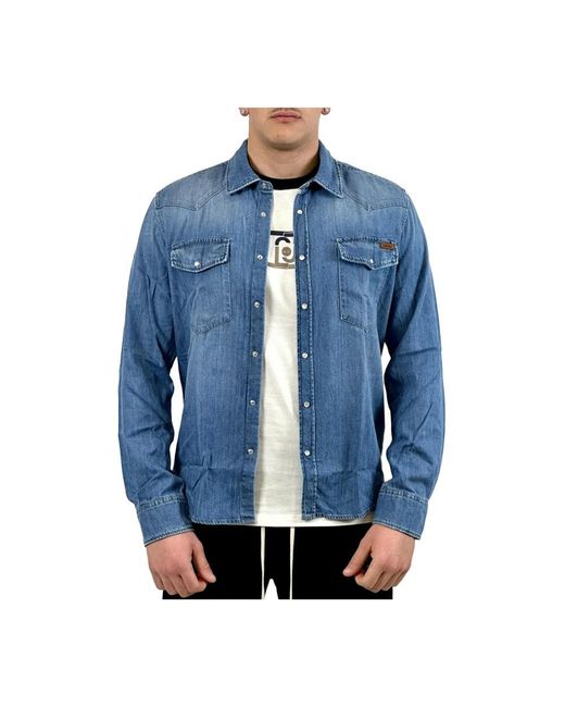 Liu Jo Blue Denim Shirts for men