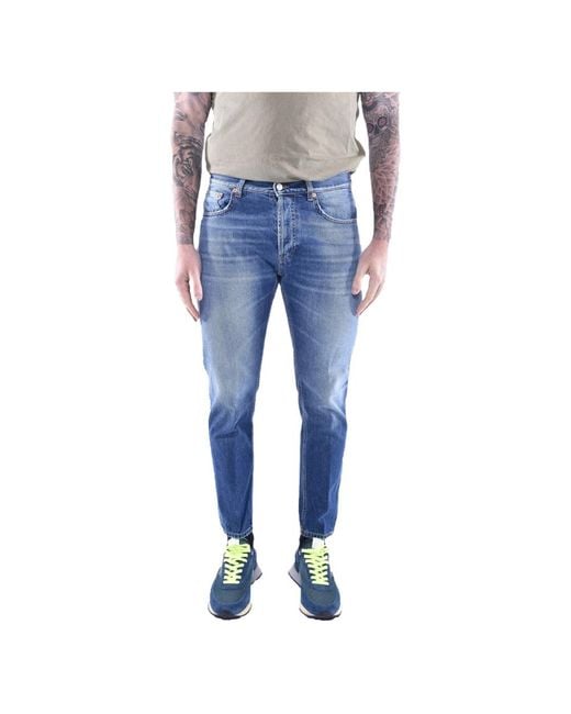 Dondup Vintage Slim Fit Carrot Jeans in het Blue voor heren