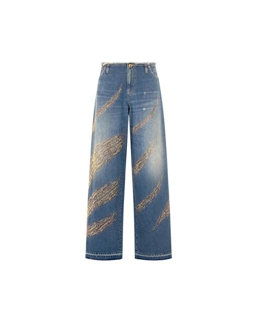 Roberto Cavalli Blue Straight Jeans