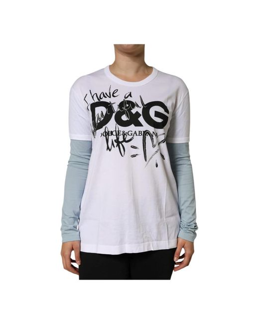 Dolce & Gabbana Gray Long Sleeve T-Shirts