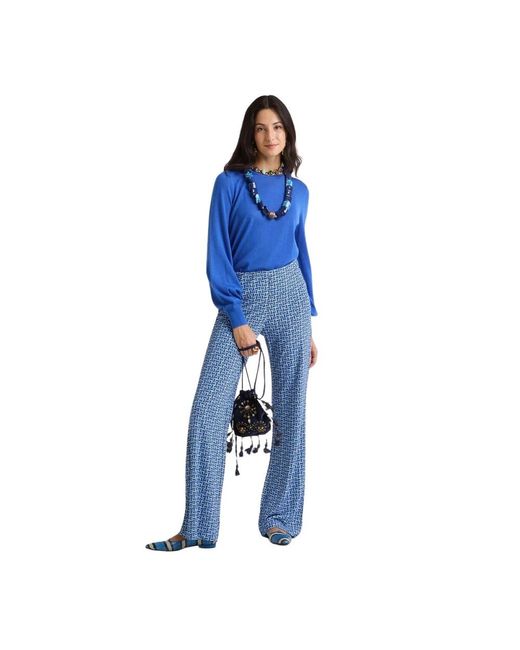 Maliparmi Blue Wide Trousers