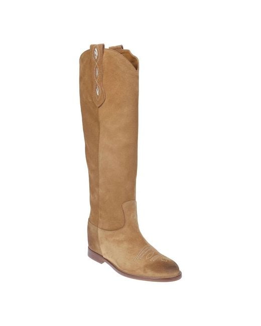 Via Roma 15 Brown Cowboy & Biker Boots