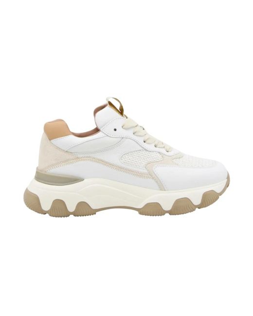 Hogan White Leather Sneakers