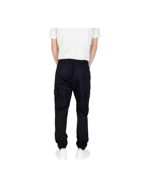 Calvin Klein Broeken ,Zwart ,Katoen Broek Met Rits En Knoop En Zijzakken in het Black voor heren