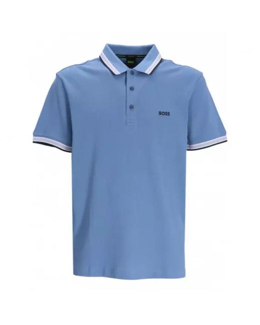 Boss Kontrast polo shirt regular fit in Blue für Herren