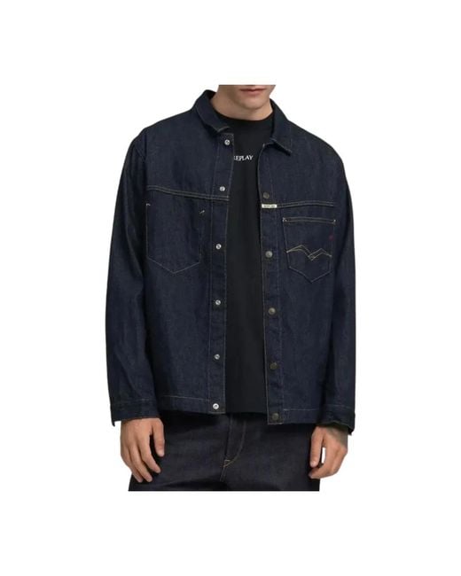 Replay Denim Jackets in het Blue voor heren