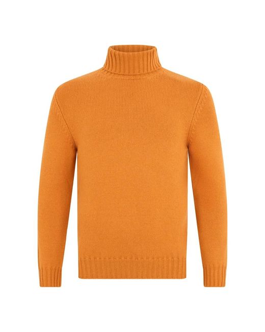 Fedeli Rollkragenpullover in Orange für Herren