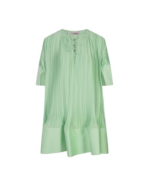 Lanvin Green Short Dresses