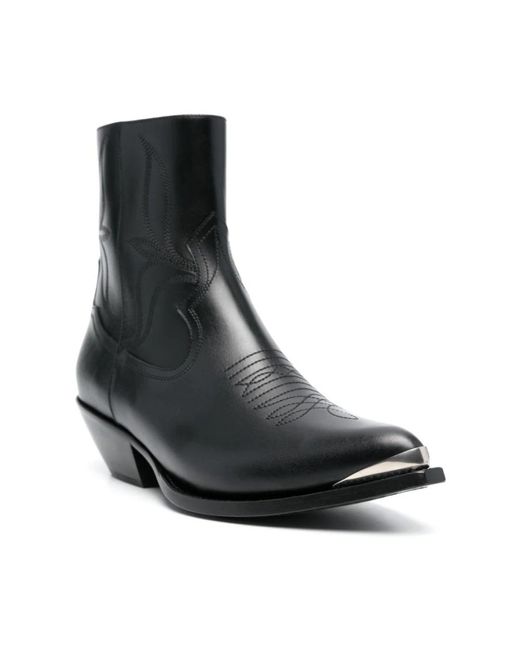 Céline Black Cowboy Boots for men
