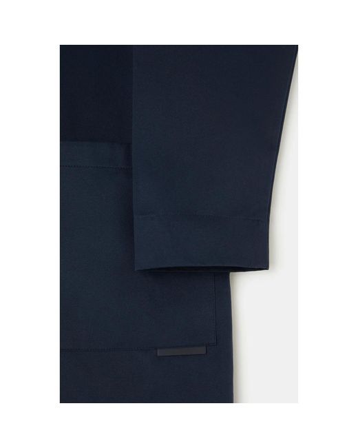Marsèll Jassen ,Blauw ,Katoen Donkerblauwe Lange Jas Met Verborgen Sluiting in het Blue voor heren