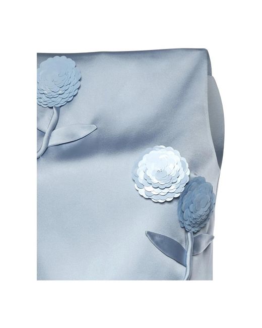 Self-Portrait Blue Sleeveless Tops