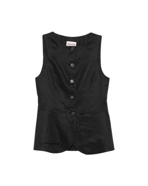 Semicouture Black Waistcoats