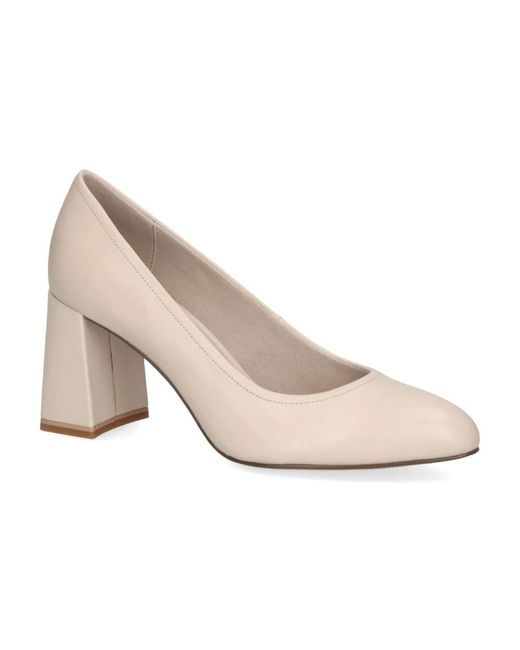 Caprice White Pumps