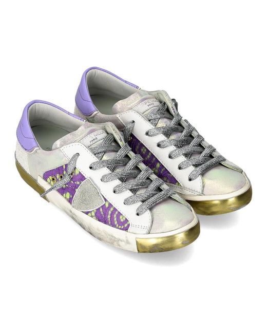 Philippe Model Schoenen ,Veelkleurig ,Katoen Prsx Tennis in het Multicolor