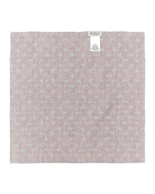 Brunello Cucinelli Natural Silk Scarves for men