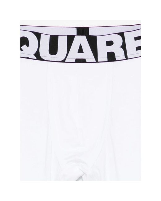 DSquared² Ondergoed ,Wit ,Witte Stretch Boxer Briefs in het White voor heren