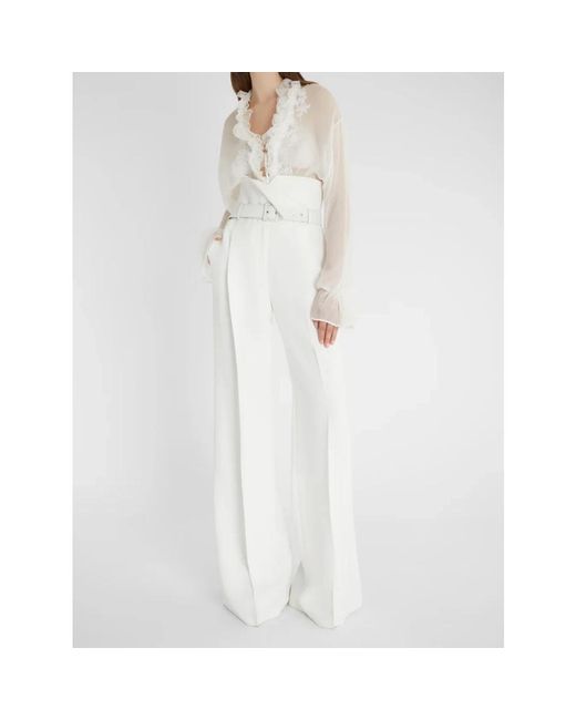 Ermanno Scervino White Wide Trousers