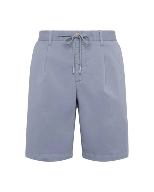 Boggi Stretch-baumwoll-sommer-bermuda-shorts,stretch baumwoll sommer bermuda shorts in Blue für Herren